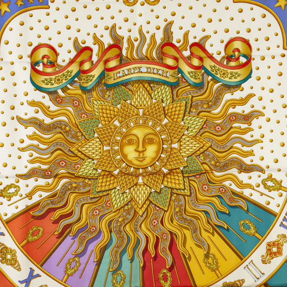 HERMES White Silk Scarf - Picture 2 of 6